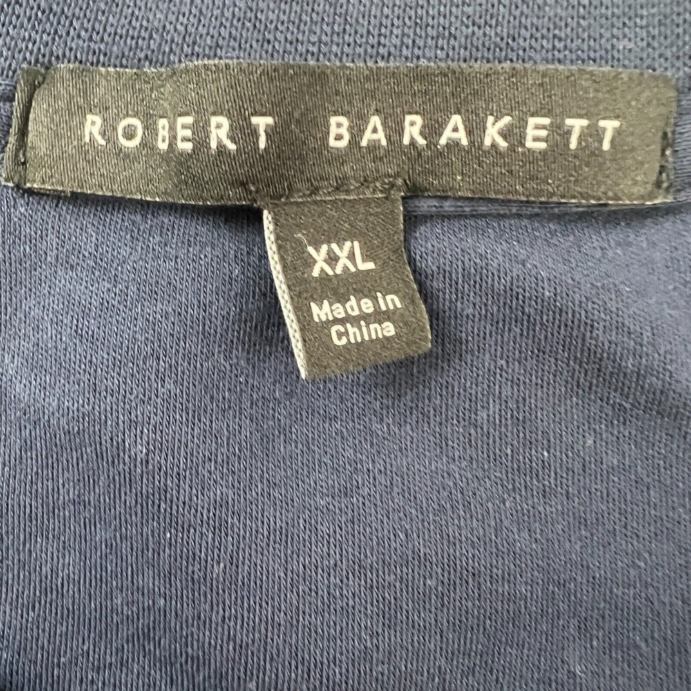 Robert Barakett Georgia Blue Pima‎ Cotton Short Sleeve Pullover Shirt XXL - Picture 7 of 12